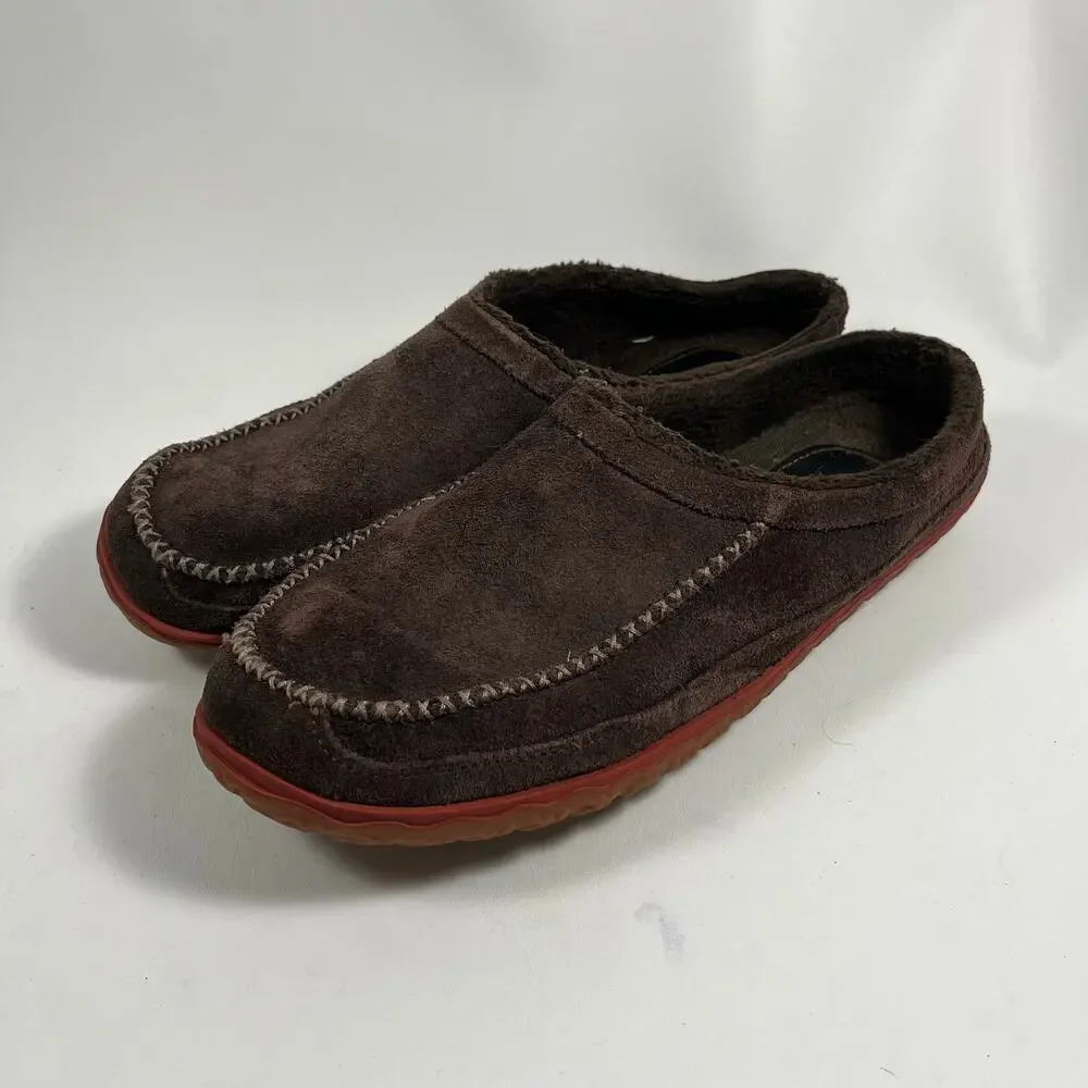 LL Bean Mountain Slipper Scuff Mens 12 Brown Cozy Casual Outdoor Cabincore
